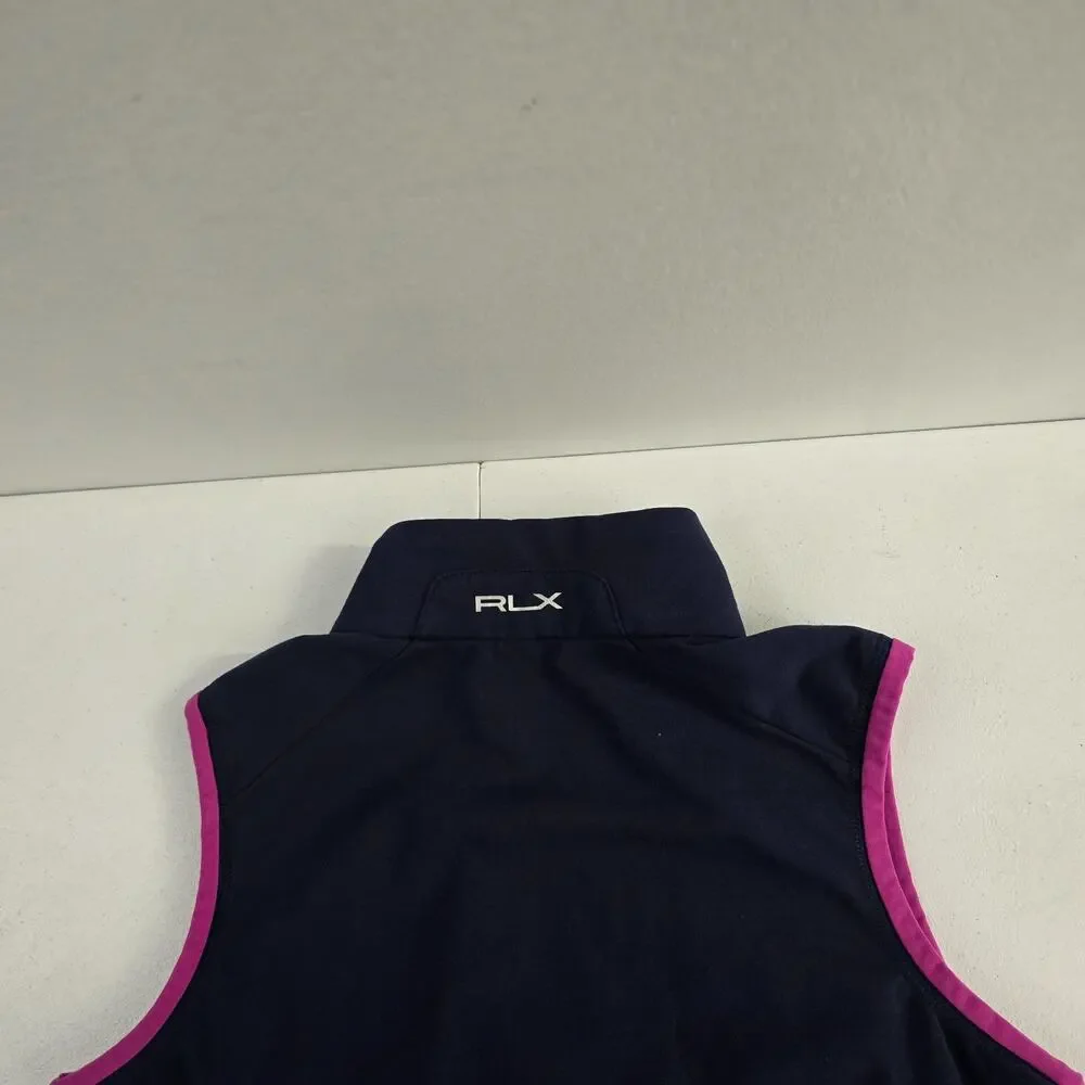 RLX Ralph Lauren Pelican Hill golf vest full zip womens blue Small 6498‎